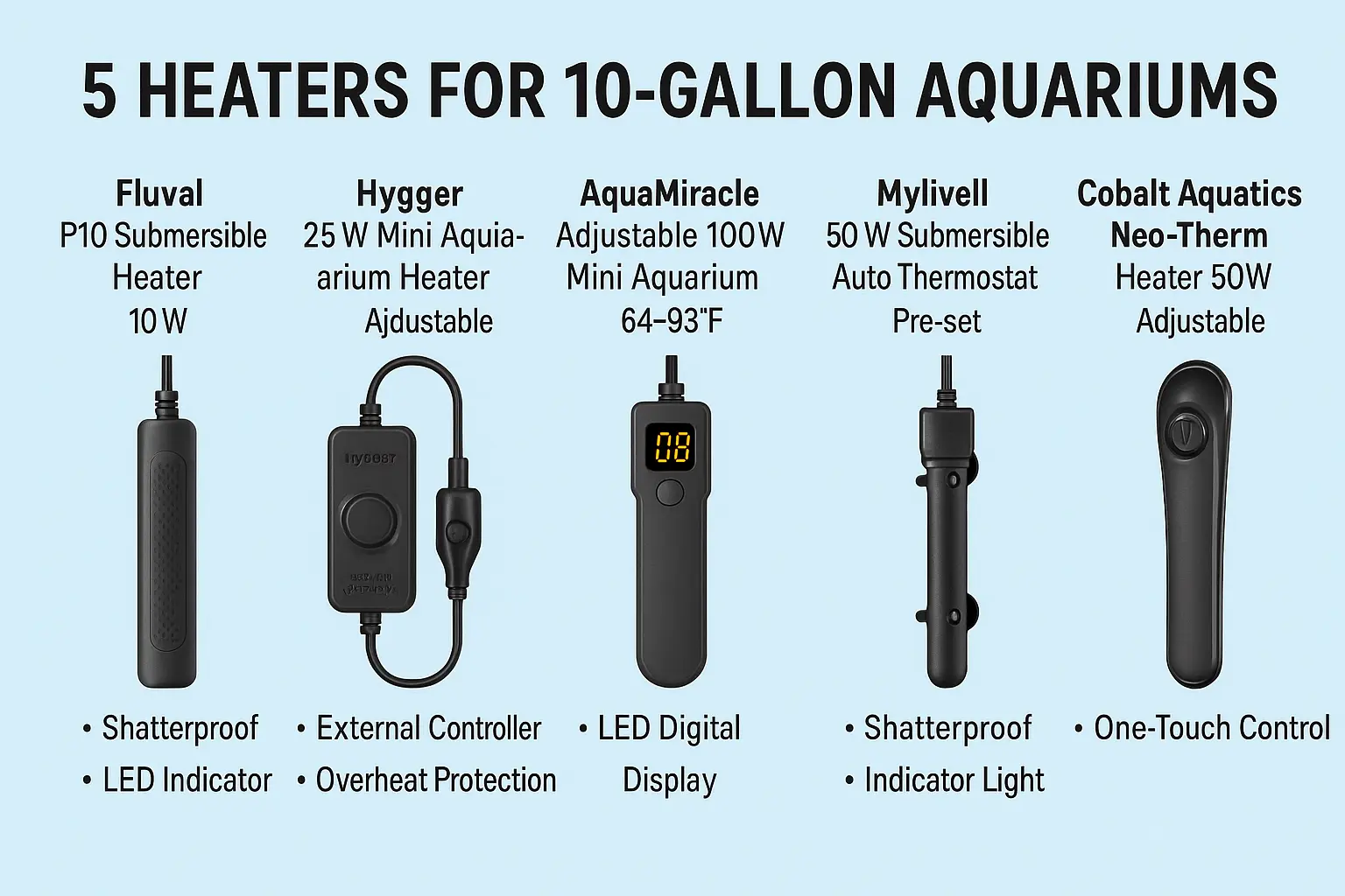 5 Best Heaters For 10 Gallon Aquarium