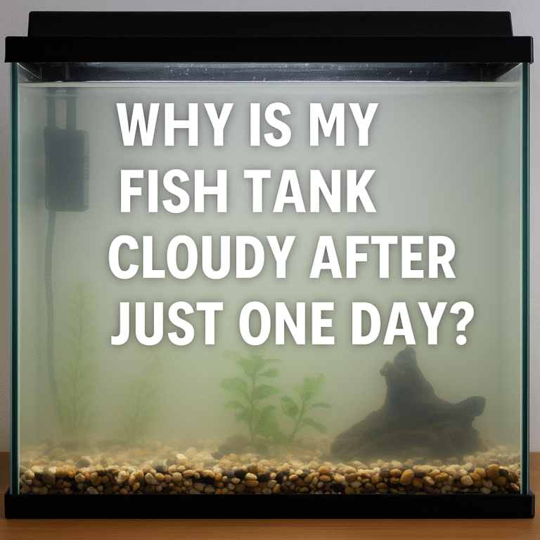 why is my fish tank cloudy after 1 day